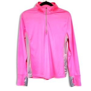 Danskin Now Pink/Gray Semi-Fitted Pullover Athletic Shirt Womens (Lg) 12/14